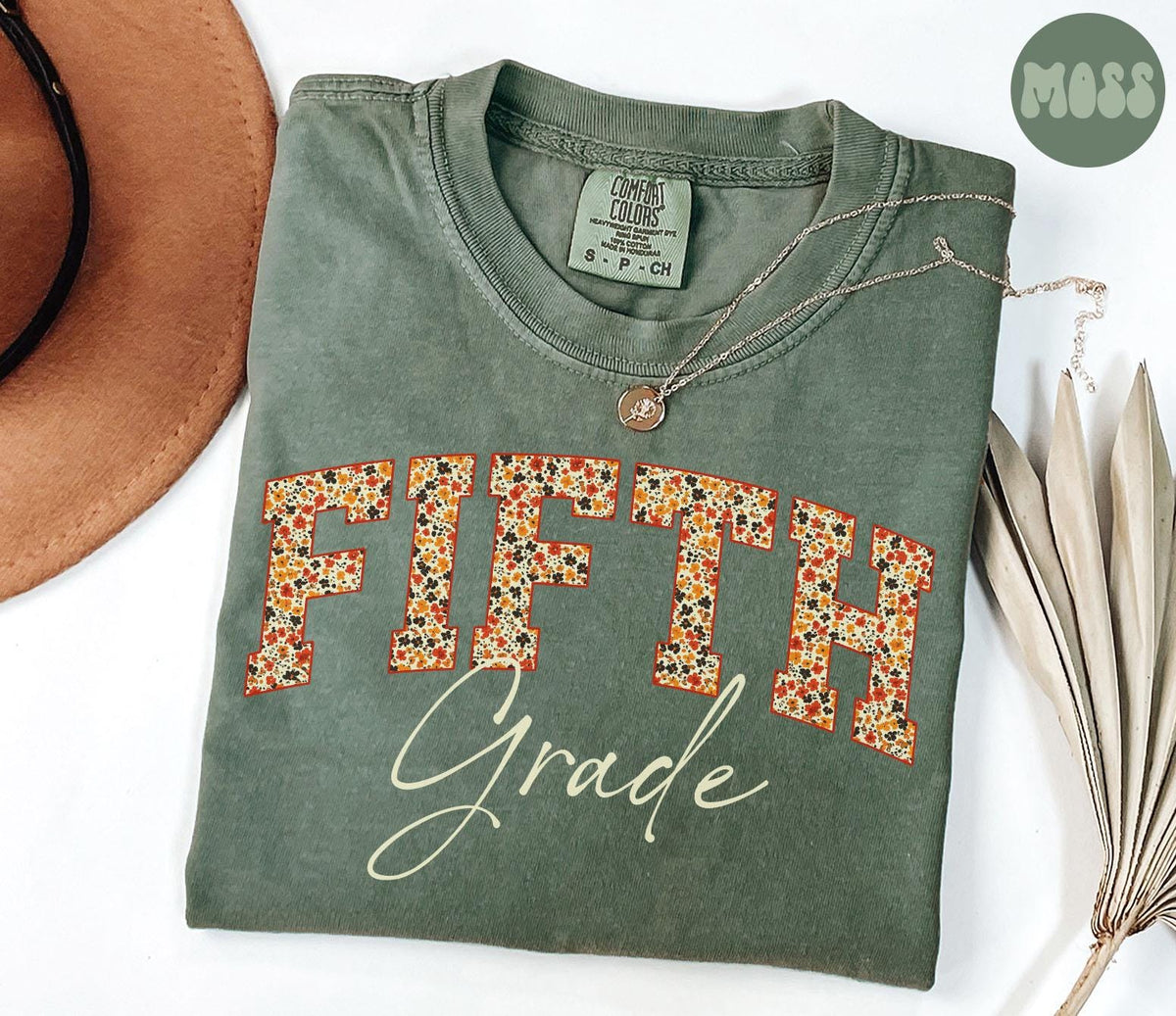 Fifth Grade Comfort Colors Shirt Fall Autumn Teacher Tee 5th Grade TShirt Back to School Fifth Grade Department Gifts Crew Squad Graphic Tee – Feel-Good Design · Perfect For Daily Wear
