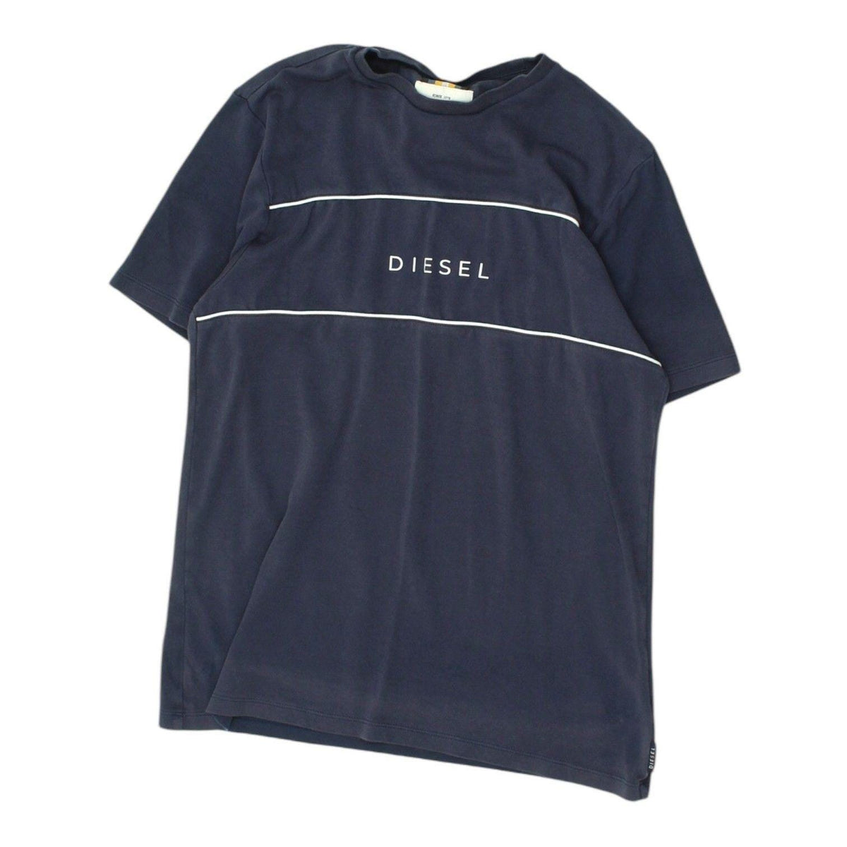 Diesel Mens Navy Tshirt Designer Logo Casual Streetwear Top Graphic Tee – Bold Style · Perfect For Daily Wear