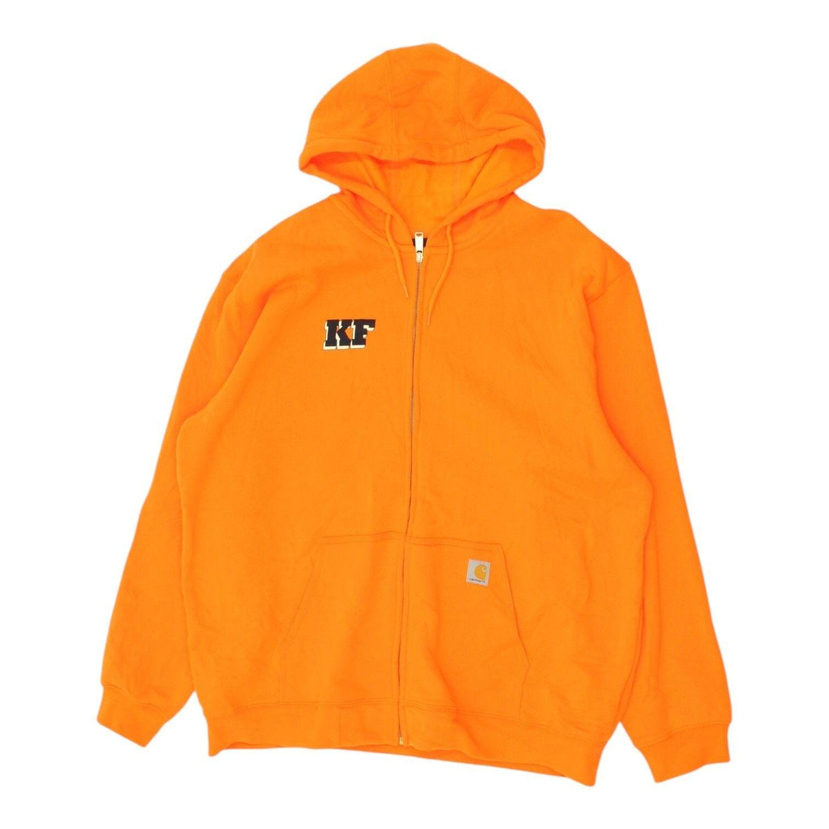 Carhartt Mens Orange Hoodie Zip Up Workwear Logo Outdoor Jacket Hoodie – Soft Feel · High-Quality Print