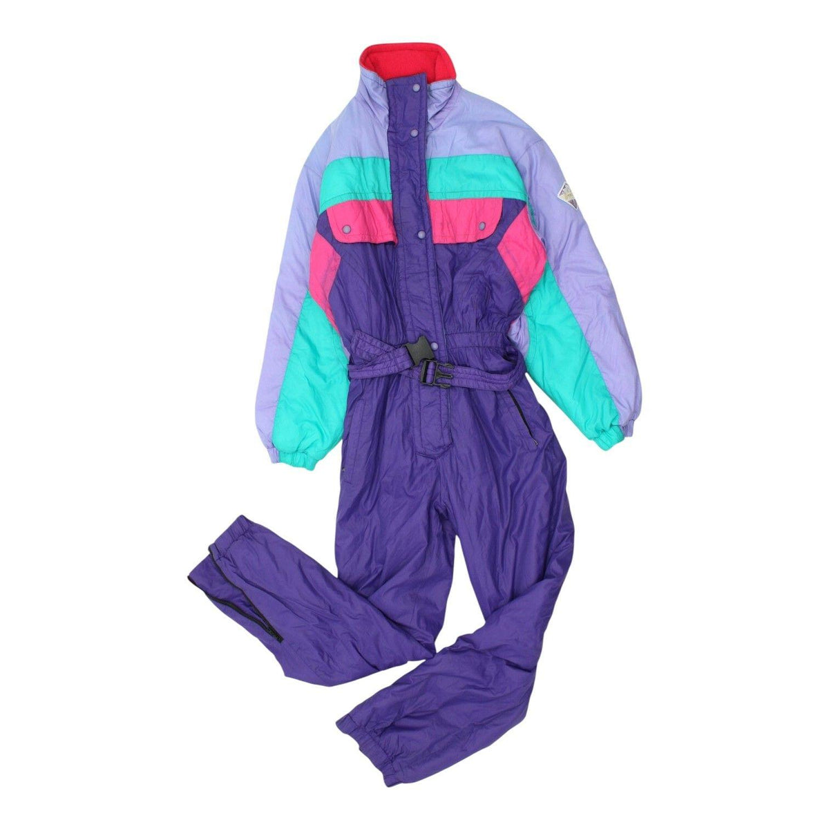 Brugi Purple Ski Suit Vintage Winter Gear Retro Sportswear One Piece Snowsuit Graphic Tee – Warm & Stylish · High-Quality Print