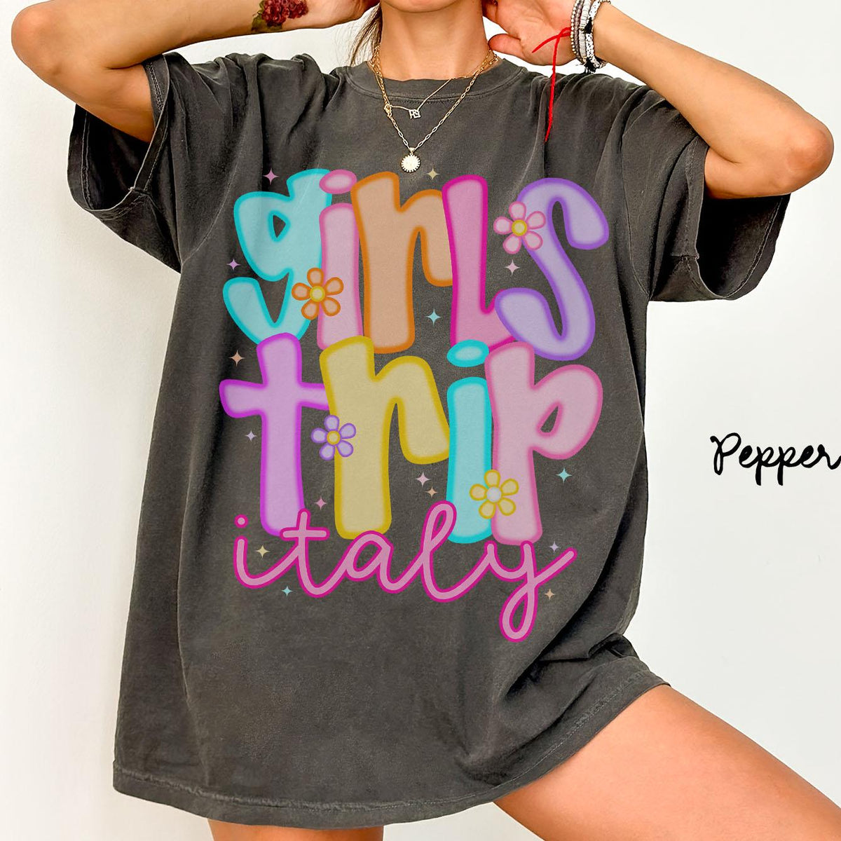 Comfort Colors Girls Trip Shirts Italy Matching TShirts Vacation Gifts Group Tees Girls Night Out Girls Weekend Graphic Tee – Fan Favorite · Great Gift For Fans
