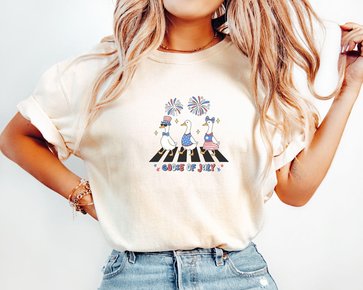 4th of July Goose Shirt Funny Fourth of July Goose Tee Patriotic Duck T Shirt Funny Summer Goose Tshirt USA Shirt Independence Day Tee Graphic Tee – Cozy Vibes · Great Gift For Fans