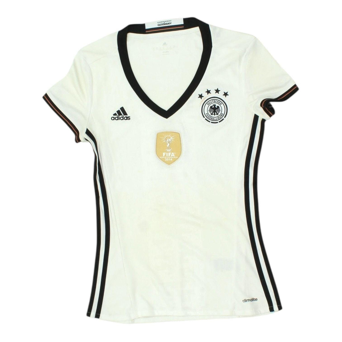 Germany Womens Home Shirt 201617 Adidas VNeck Football Jersey White Kit Jersey – Cozy Vibes · Perfect For Daily Wear