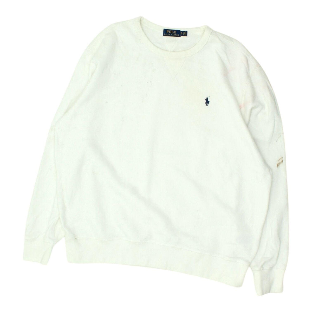 Polo Ralph Lauren Sweatshirt Vintage Designer Mens XL White Casual Crew Neck Sweatshirt – Feel-Good Design · Great Gift For Fans
