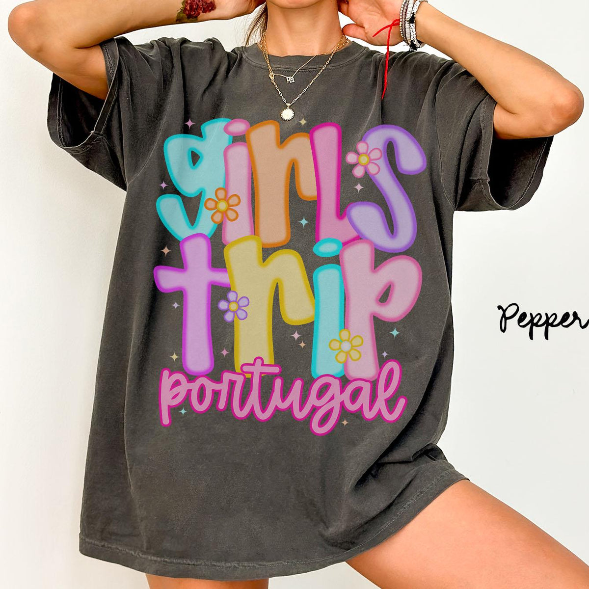 Comfort Colors Girls Trip Shirts Portugal Matching TShirts Vacation Gifts Group Tees Girls Night Out Girls Weekend Graphic Tee – Premium Graphic · High-Quality Print