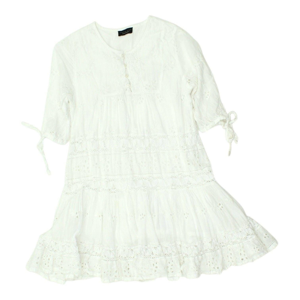 Twin Set Kids Dress Vintage White Designer Girls Short Sleeve Summer Clothing Graphic Tee – Warm & Stylish · Must-Have Style